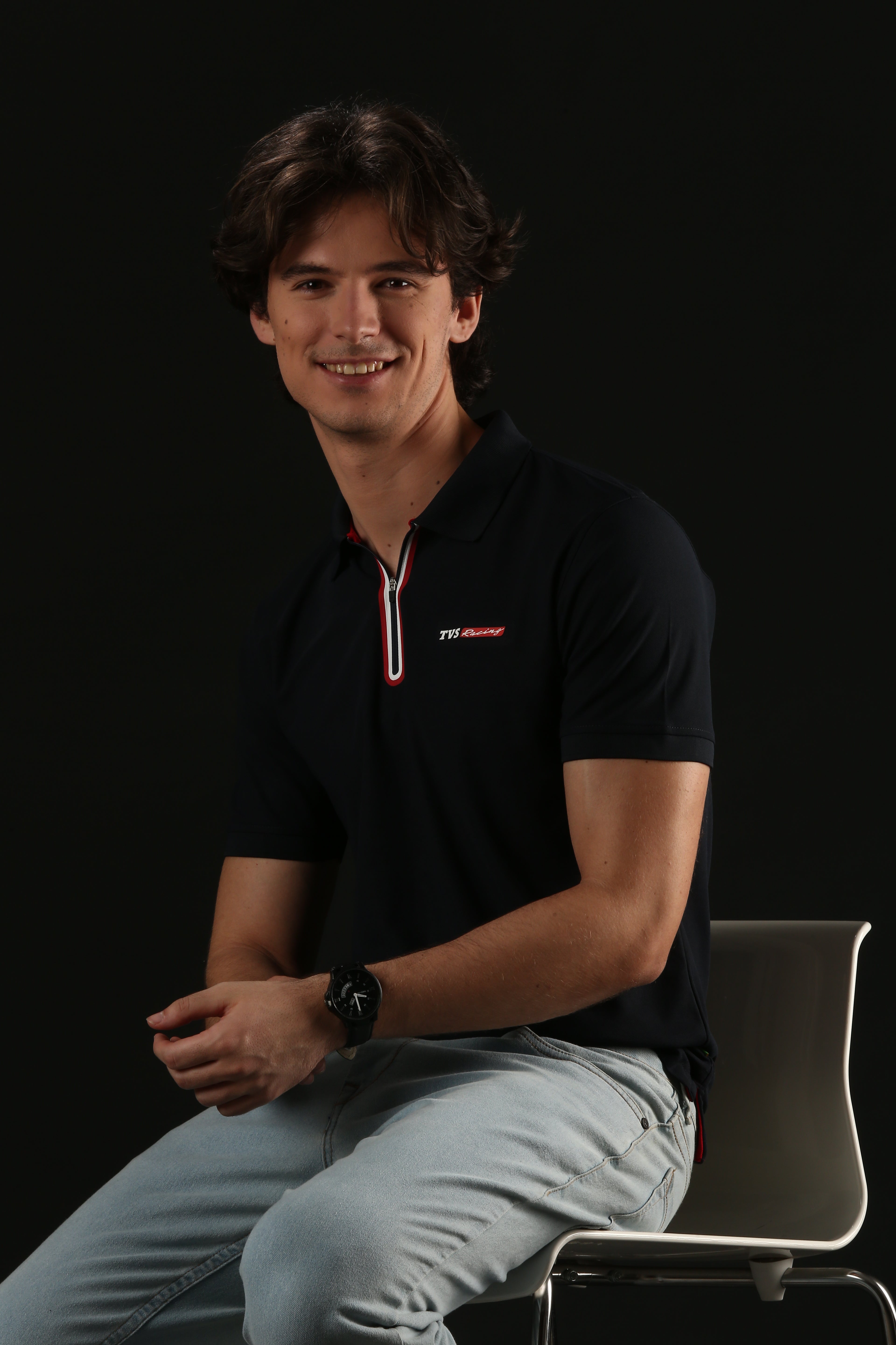 TVS Originals Racing Men’s Polo T-Shirt | 100% Polyester | Quick-Dry | Antimicrobial Finish | Zipper Placket | Reflective Branding | Lightweight Activewear | 200 GSM | Regular Fit